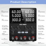 Wholesale SPS605-2KD 60V 5A Digital Display Dual Channel Variable Voltage Regulator Laptop Repair Power Supply